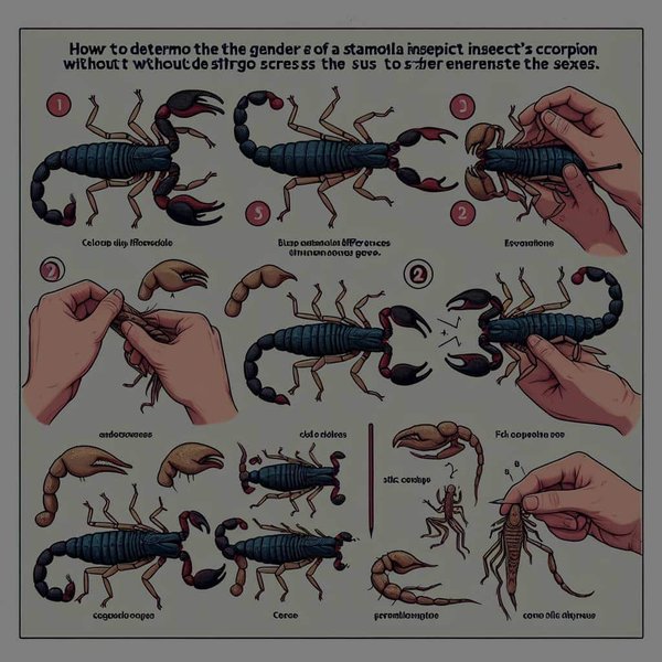 Comment déterminer le sexe d'un phasme scorpion sans stress pour l'animal ?
